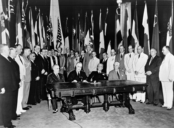 Подписание Декларации Объединенных Наций, 1942 год Подписание Декларации Объединенных Наций, 1942 год - Sputnik Латвия