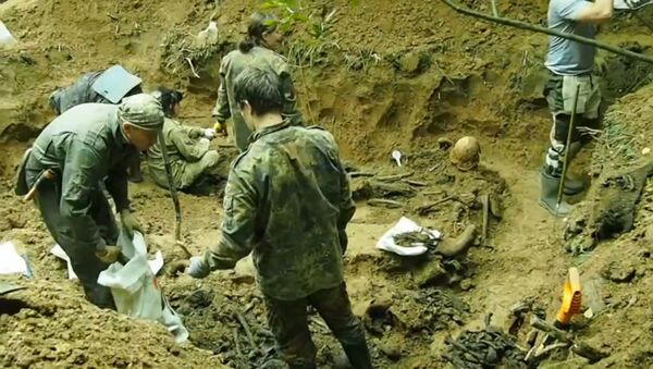 Безымянный батальон: обнаружены останки красноармейцев, погибших в боях за Москву - Sputnik Латвия