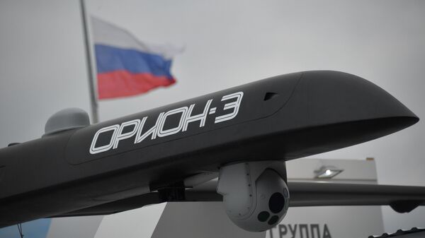 Беспилотный летательный аппарат (БПЛА) Орион-Э на выставке «Армия России – завтра»  - Sputnik Latvija
