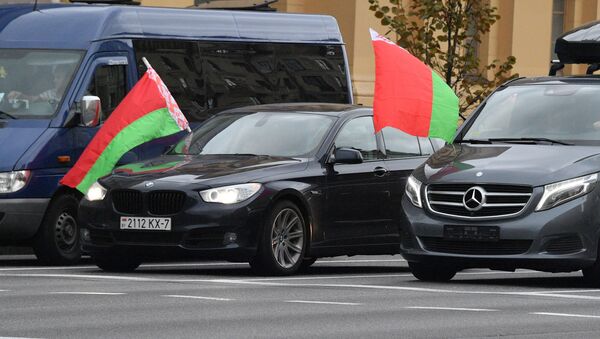 Акция в поддержку президента Беларуси Александра Лукашенко - Sputnik Latvija