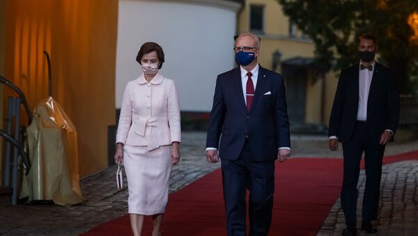 Президент Латвии Эгилс Левитс с супругой - Sputnik Latvija