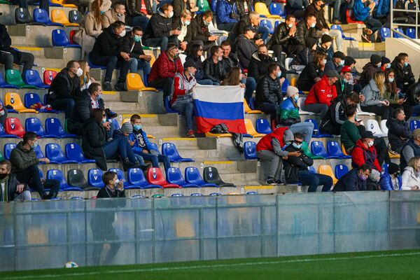 На трибунах стадиона Сконто хватало и болельщиков сборной России - Sputnik Латвия