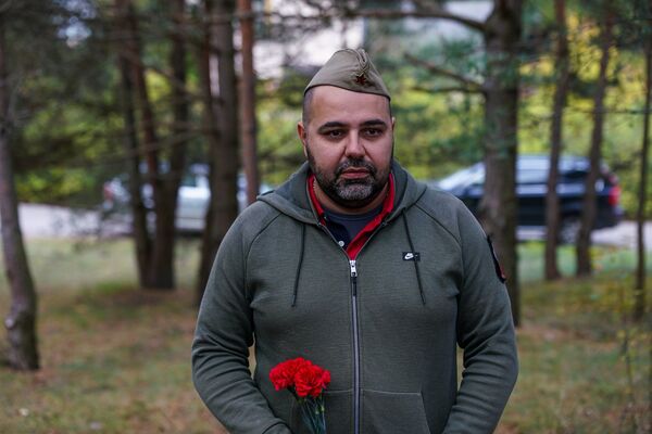 Участник реконструкции форсирования Киш-озера Участник реконструкции форсирования Киш-озера - Sputnik Латвия