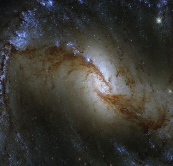 Спиральная галактика NGC 1365 в созвездии Печь снятая космическим телескопом Хаббл - Sputnik Латвия
