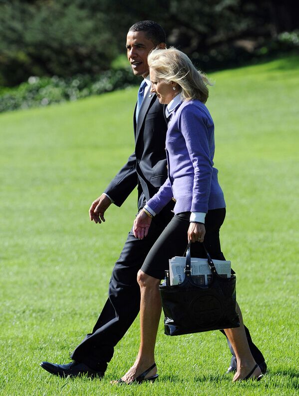 Президент США Барак Обама и профессор Джилл Байден, жена вице-президента Джо Байдена - Sputnik Latvija