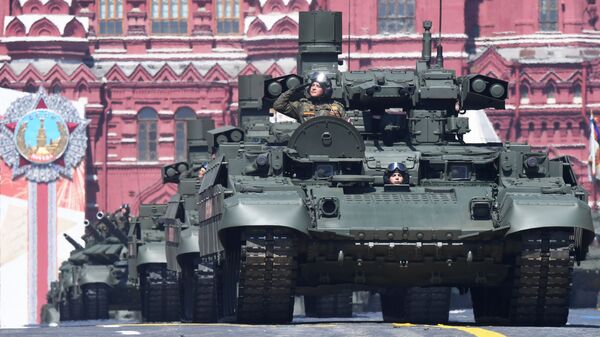 Боевая машина поддержки танков (БМПТ) Терминатор во время военного парада - Sputnik Латвия