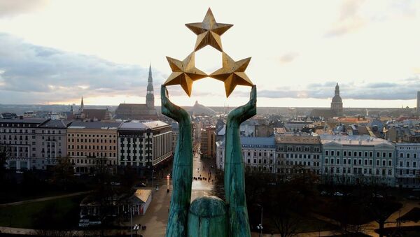 Новогодняя Рига с высоты птичьего полета - Sputnik Latvija