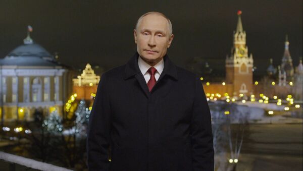 Новогоднее обращение президента РФ Владимира Путина - Sputnik Латвия