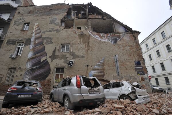Последствия землетрясения в Загребе, Хорватия - Sputnik Латвия