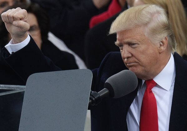 ASV prezidents Donalds Tramps inaugurācijas ceremonijā, Vašingtona, 2017. gads  - Sputnik Latvija
