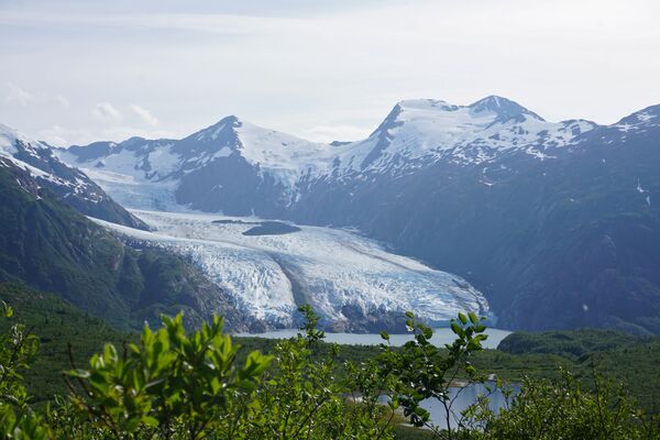 Вид на ледник Портедж на Аляске, США - Sputnik Latvija