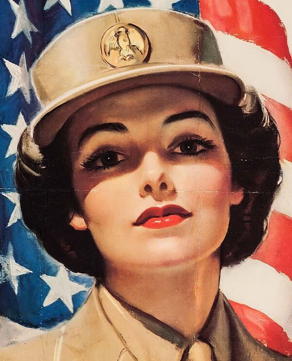 Постер призыва девушек в Женский корпус армии США в 1943 году  - Sputnik Латвия