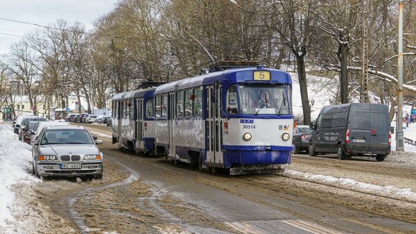 Трамвай зимой в Риге - Sputnik Latvija