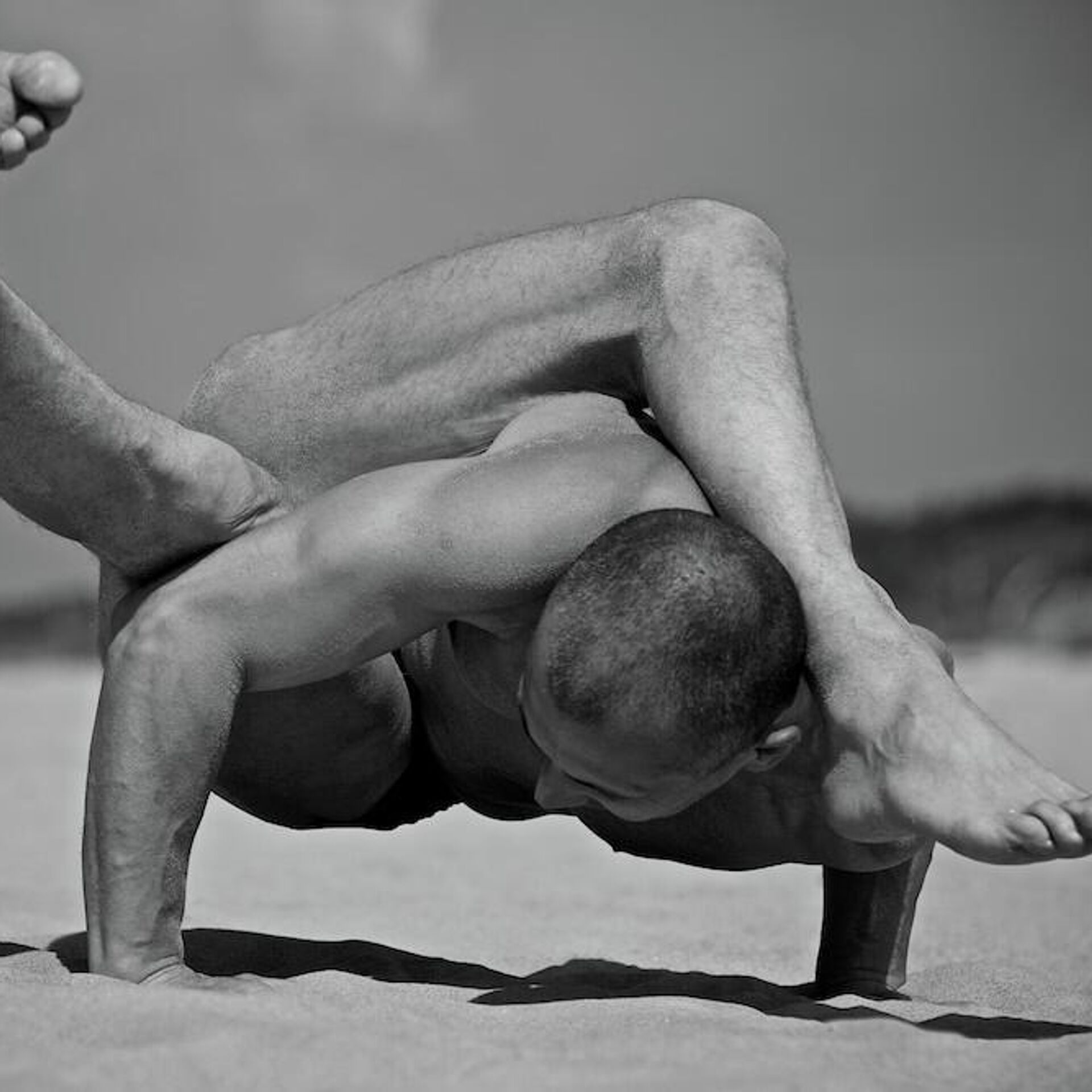 Male naked yoga