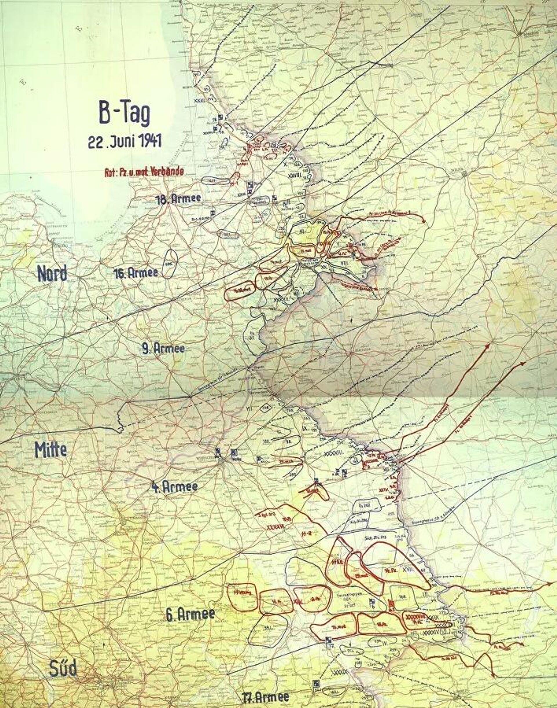 Карта План Барбаросса на 22 июня 1941 г. ЦАМО. Ф. 500.
 - Sputnik Latvija, 1920, 27.06.2021