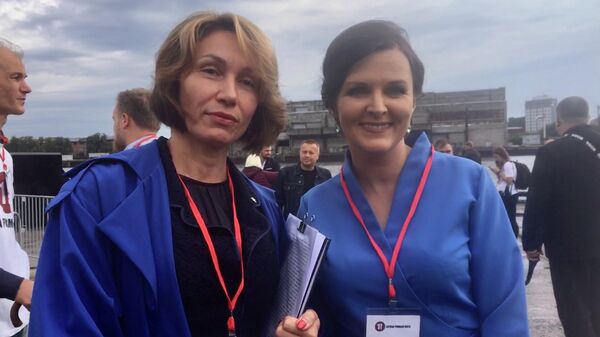 Латвийские политики Любовь Швецова и Юлия Степаненко  - Sputnik Латвия