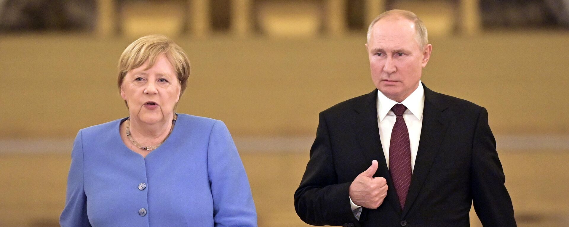 Krievijas prezidenta Vladimira Putina un Vācijas kancleres Angelas Merkeles tikšanās  Maskavā - Sputnik Latvija, 1920, 21.08.2021