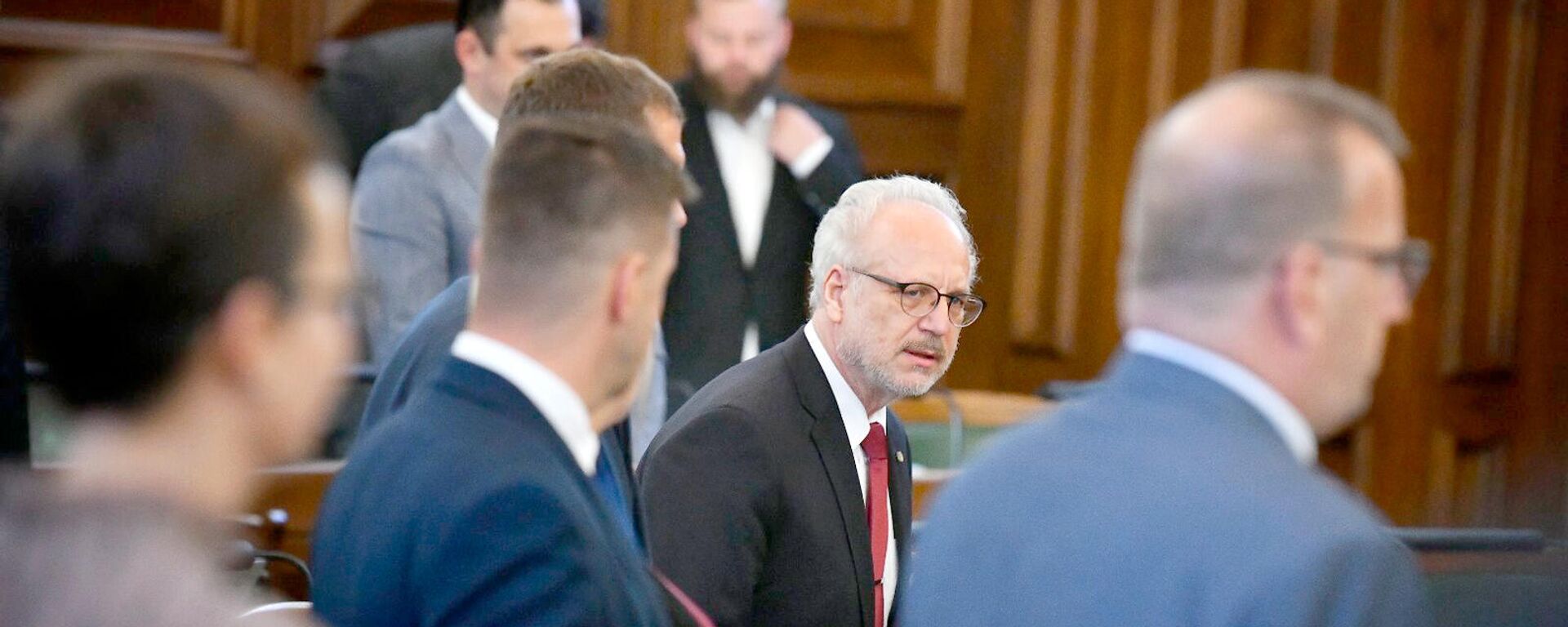 Президент Латвии Эгилс Левитс на первом очном заседании Сейма, 2 сентября 2021 года - Sputnik Латвия, 1920, 26.04.2023