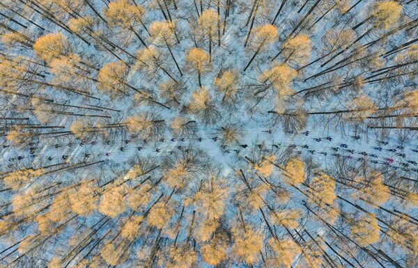 Ķīniešu fotogrāfs Čans Sui uzņēmumā "Uz slēpēm pretī pavasarim" uzņēmis Starptautisko slēpju festivālu Vasaloppet China 2020, kurā piedalījās vairāk nekā tūkstoš sportisti no 30 valstīm un reģioniem Ķīniešu fotogrāfs Čans Sui uzņēmumā "Uz slēpēm pretī pavasarim" uzņēmis Starptautisko slēpju festivālu Vasaloppet China 2020, kurā piedalījās vairāk nekā tūkstoš sportisti no 30 valstīm un reģioniem - Sputnik Latvija