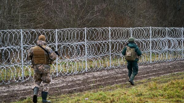 Латвийские пограничники патрулируют латвийско-белорусскую границу - Sputnik Латвия