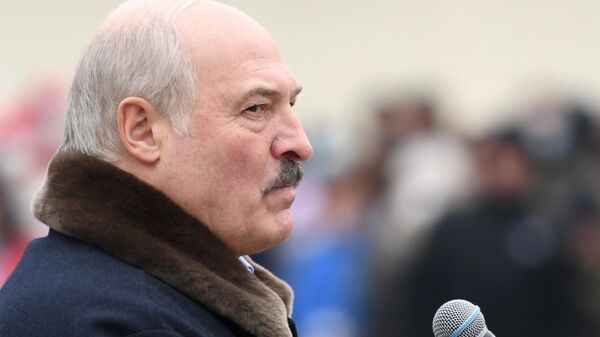 Президент Беларуси Александр Лукашенко на границе - Sputnik Латвия