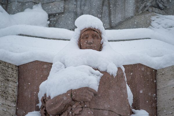 Фигура на памятнике Свободы в Риге. - Sputnik Латвия