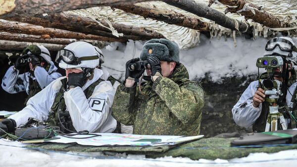 Военнослужащие во время совместных военных учений РФ и Беларуси - Sputnik Латвия