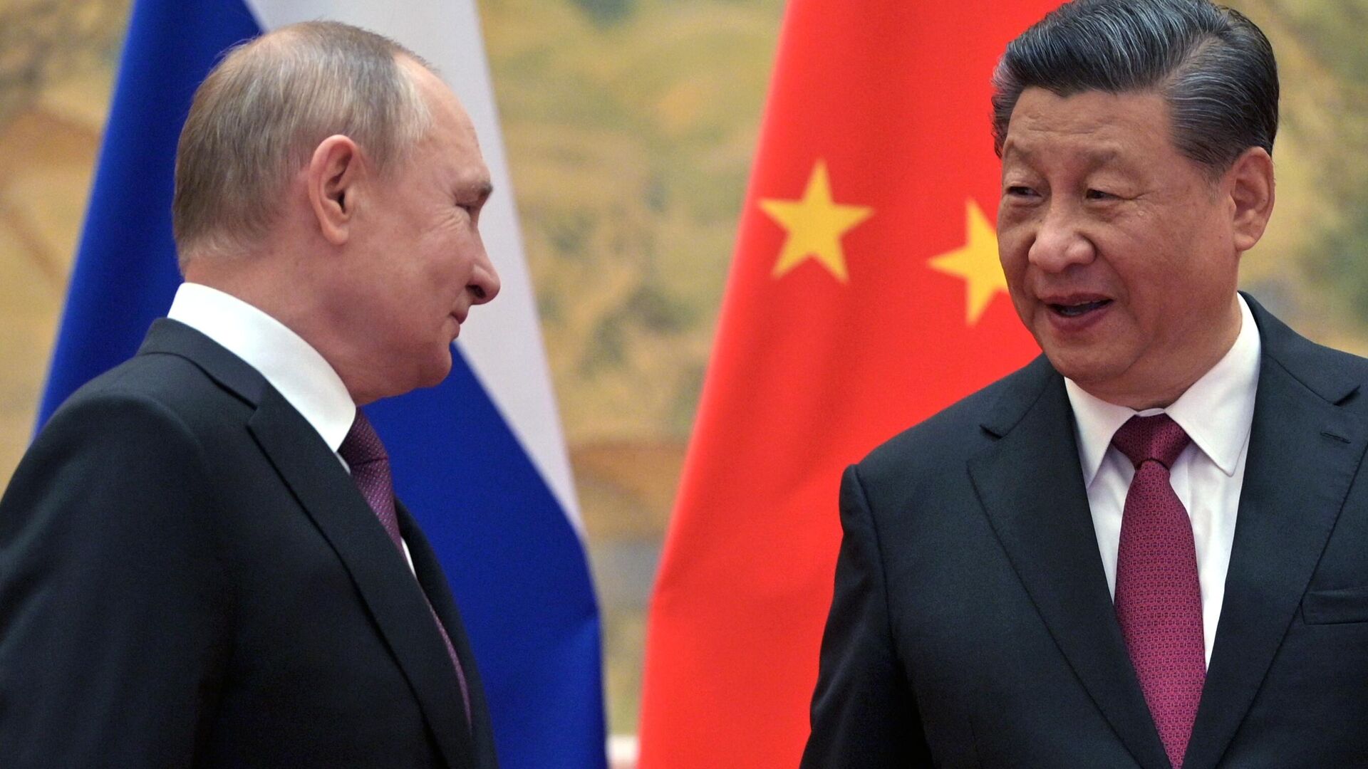 Президент РФ Владимир Путин и председатель КНР Си Цзиньпин во время встречи в Пекине, 4 февраля 2022 - Sputnik Латвия, 1920, 04.02.2022