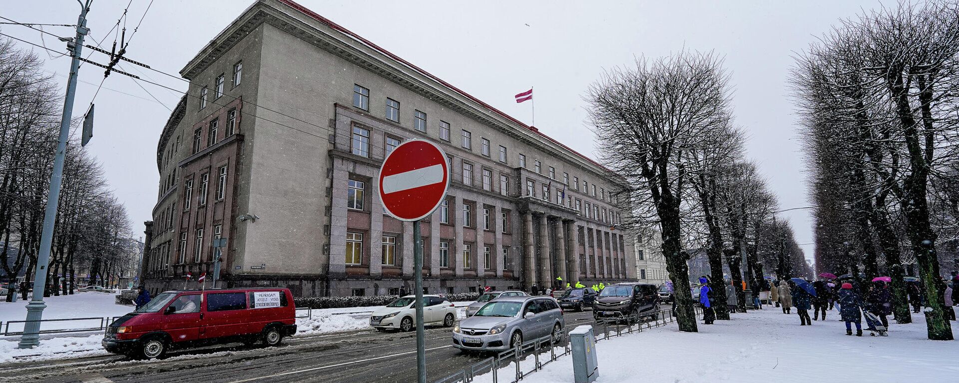 Обстановка на акции протеста против антиковидных ограничений в Риге - Sputnik Латвия, 1920, 08.02.2022