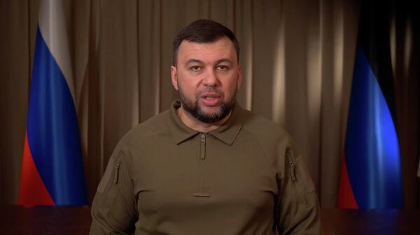Мы защитим Донбасс – глава ДНР Денис Пушилин объявил всеобщую мобилизацию в республике - Sputnik Latvija