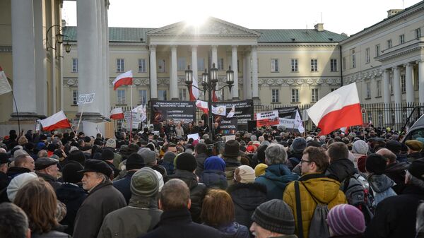 Protesta akcija Varšavā - Sputnik Latvija