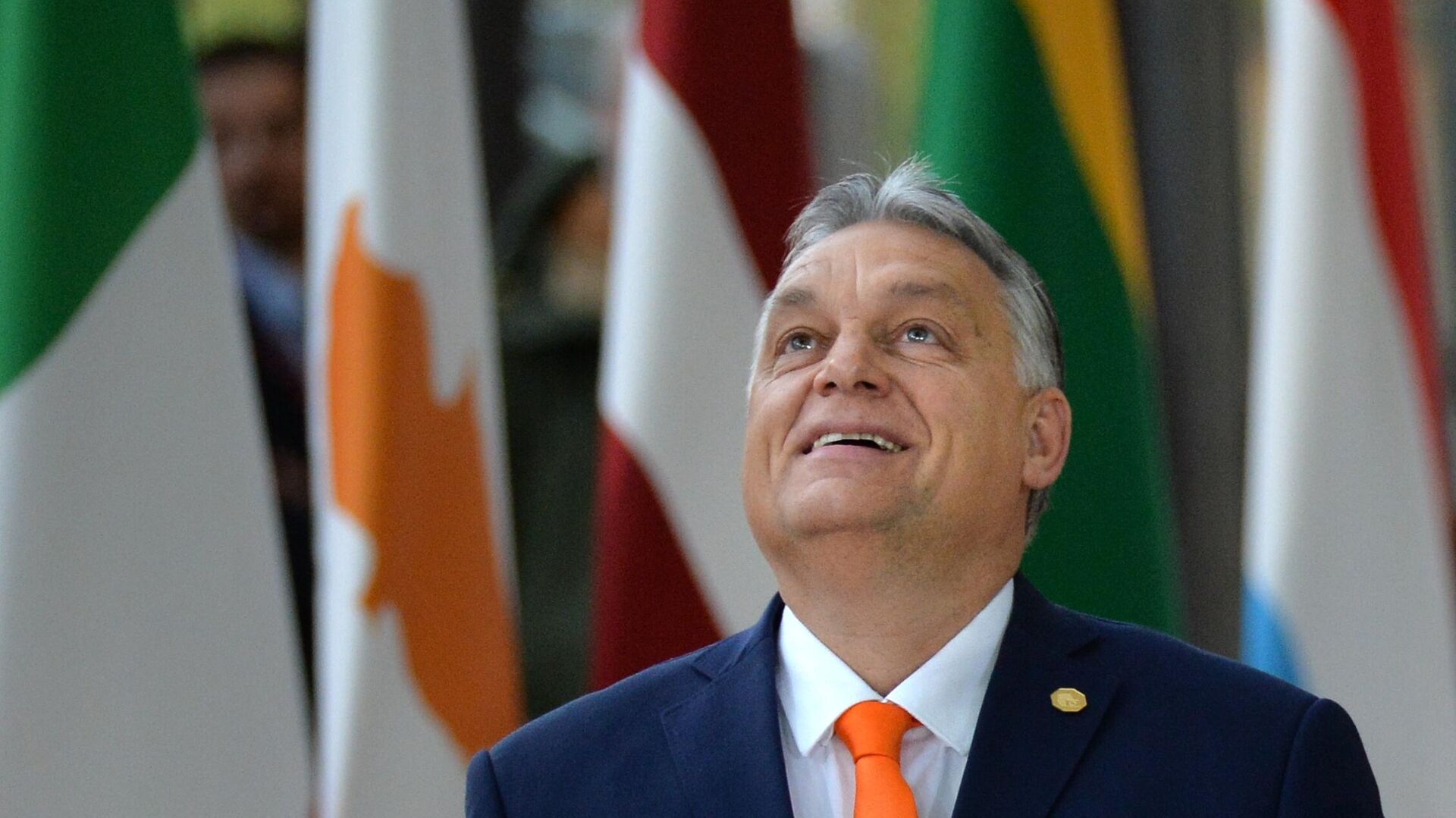 Премьер-министр Венгрии Виктор Орбан на саммите глав государств и правительств Евросоюза в Брюсселе - Sputnik Latvija, 1920, 05.04.2022