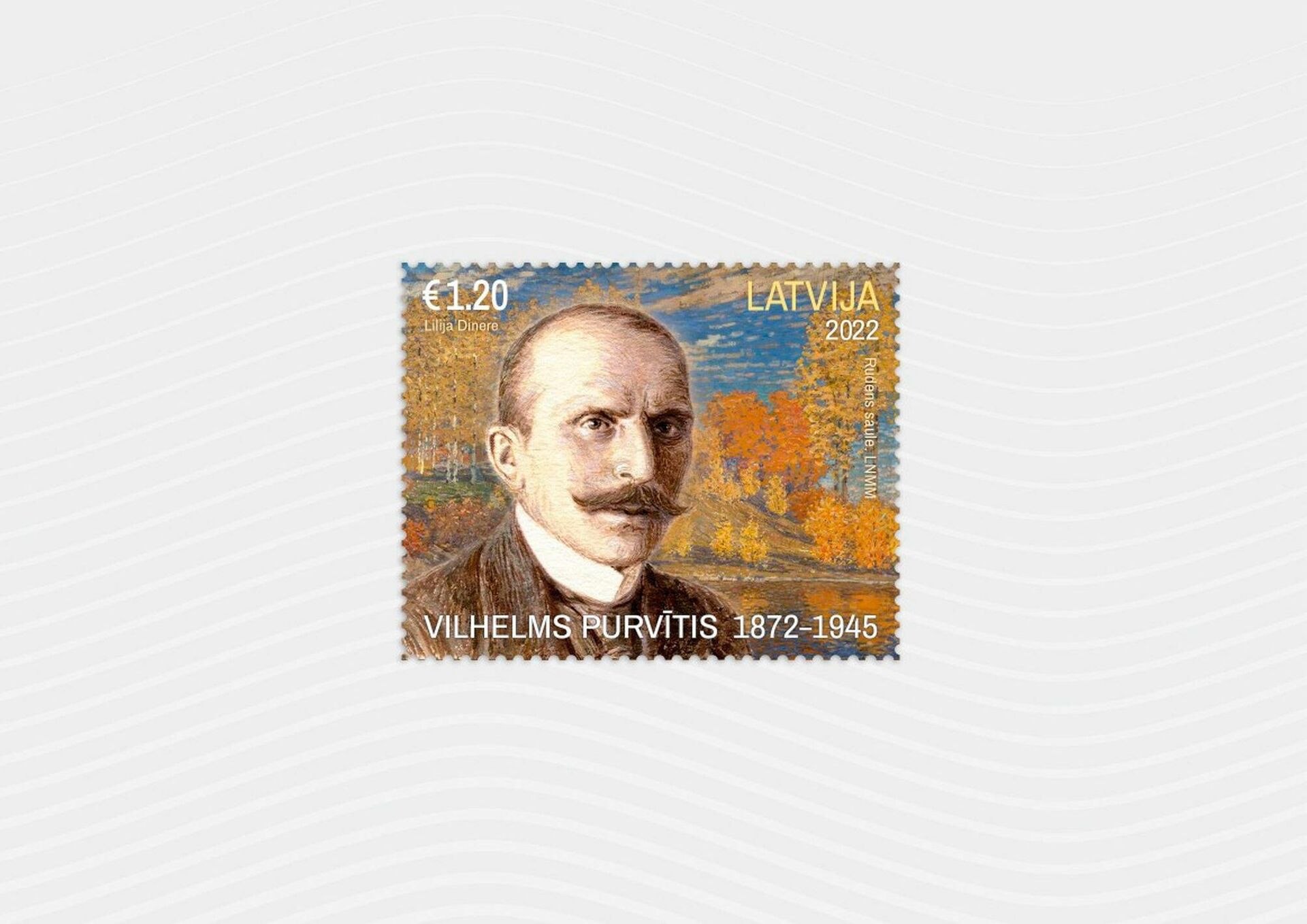Марка в честь 150-летия Пурвитиса - Sputnik Латвия, 1920, 05.03.2022