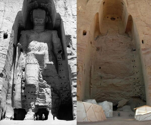 Бамианская статуя Будды до и после разрушения - Sputnik Латвия