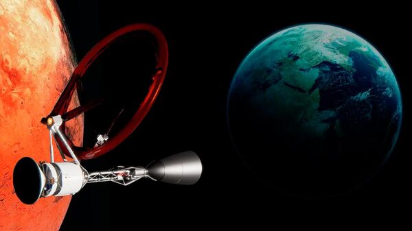 Художественное представление космического корабля с лазерно-тепловым двигателем  - Sputnik Latvija