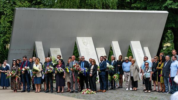 В Риге почтили память жертв геноцида еврейского народа в Латвии  - Sputnik Латвия