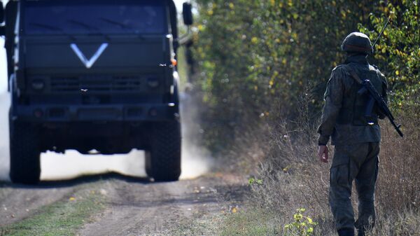 Подразделение ВДВ в зоне спецоперации на Украине - Sputnik Латвия