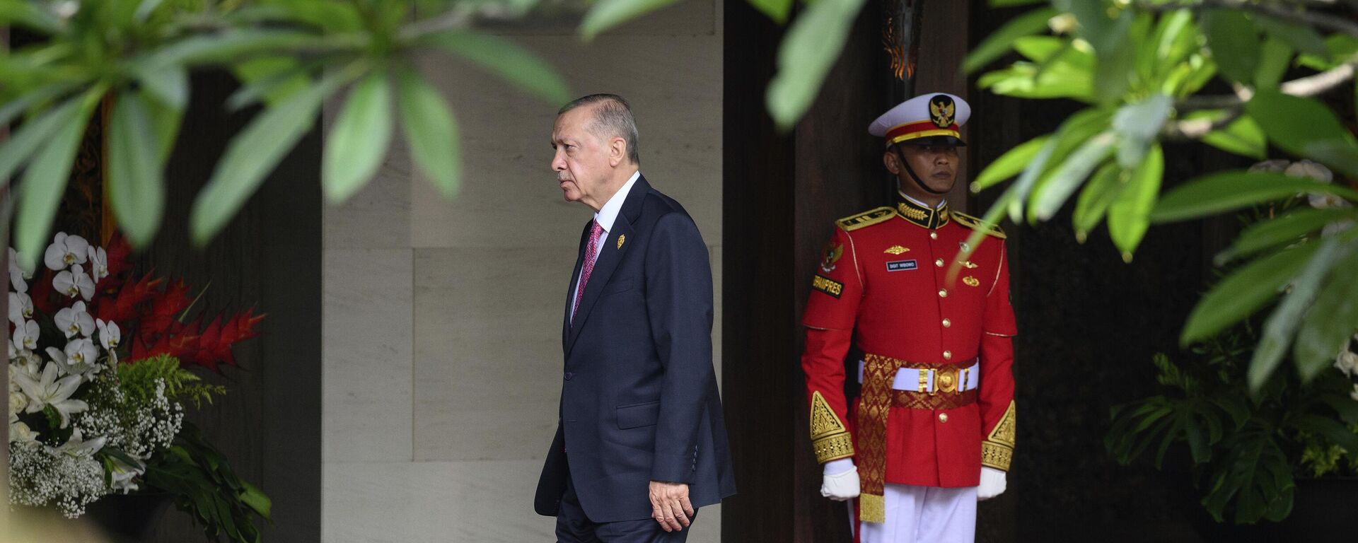 Президент Турции Реджеп Тайип Эрдоган прибывает к началу саммита G20 в Бали, Индонезия - Sputnik Латвия, 1920, 16.11.2022