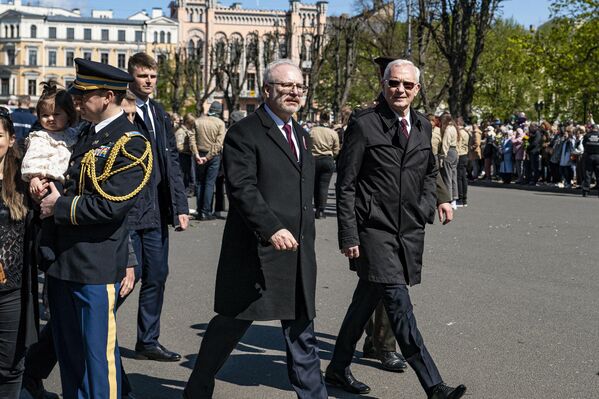 Президент Латвии Эгилс Левитс на церемонии, посвященной Дню восстановления независимости. - Sputnik Латвия