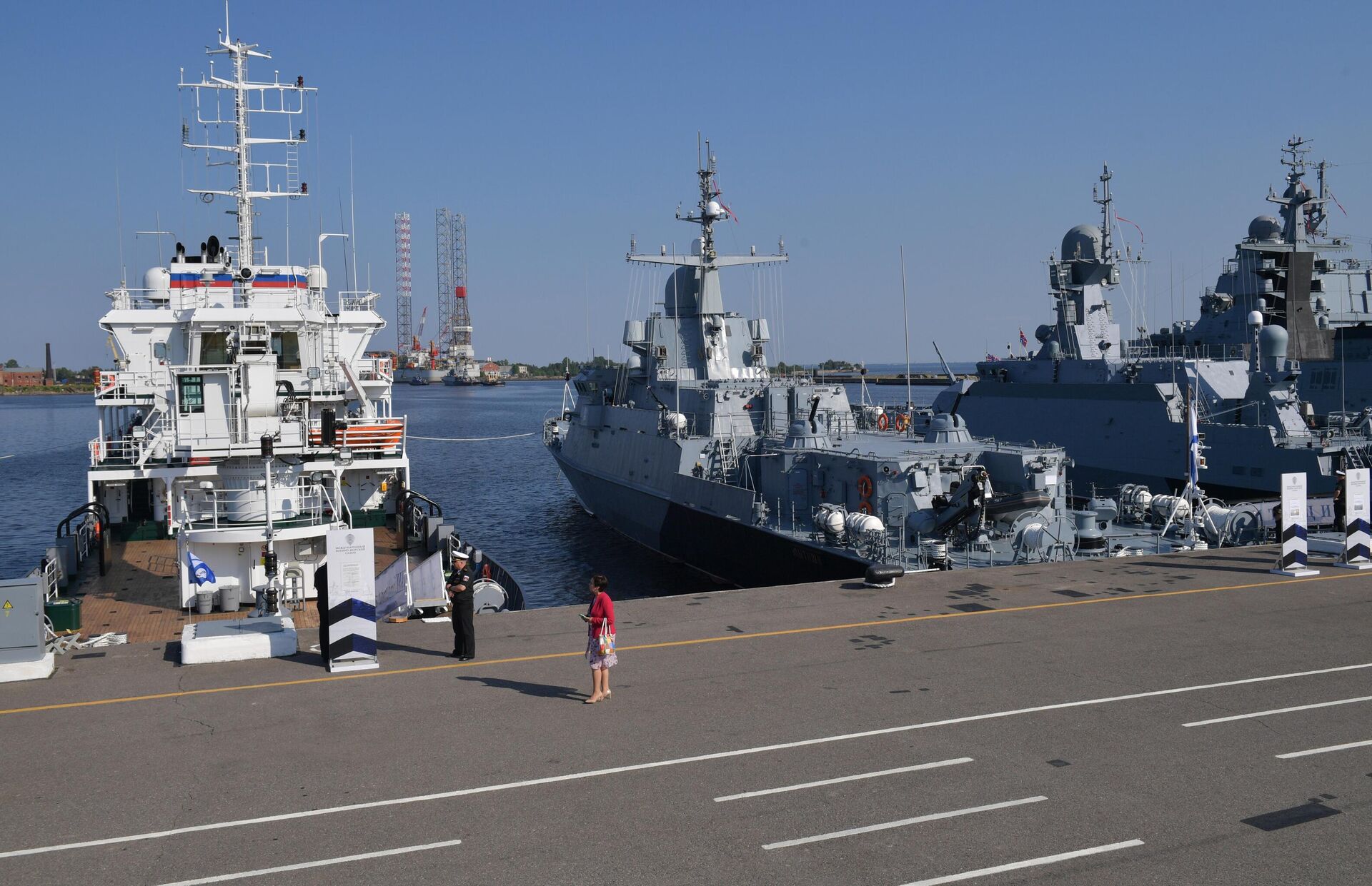Корабли на Международном военно-морском салоне МВМС-2023 в Кронштадте - Sputnik Латвия, 1920, 26.06.2023