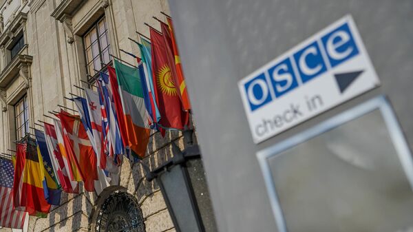 Флаги у штаб-квартиры ОБСЕ в Вене - Sputnik Latvija