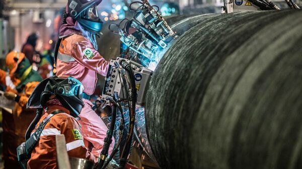 Трубы газопровода Северный поток — 2 - Sputnik Латвия