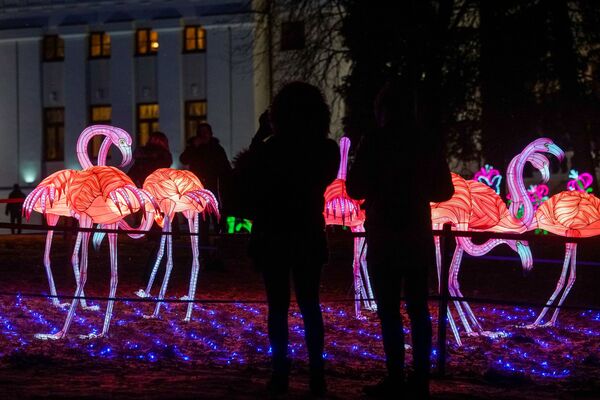 Фестиваль света Великие китайские огни в Пакруойской усадьбе Фестиваль света Великие китайские огни в Пакруойской усадьбе - Sputnik Латвия
