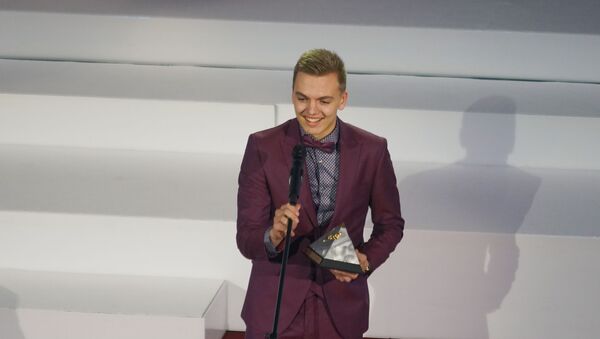 Баскетболист Артурс Жагарс на церемонии награждения самых успешных людей латвийского спорта по итогам 2018 года - Sputnik Латвия
