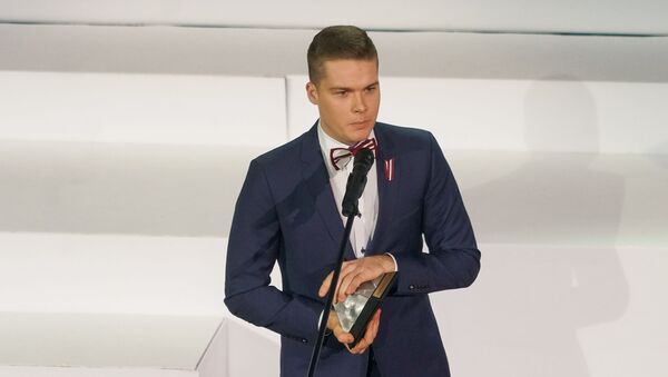 Паулс Йонас на церемонии награждения самых успешных людей латвийского спорта по итогам 2018 года - Sputnik Латвия