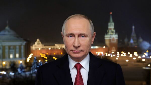 Новогоднее обращение президента РФ В. Путина - Sputnik Латвия