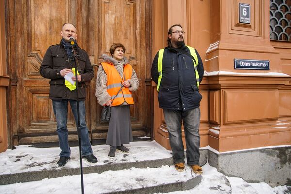 Акция протеста в Риге против социального и национального неравенства в Латвии. 12 января 2019 г. Акция протеста в Риге против социального и национального неравенства в Латвии. 12 января 2019 г. - Sputnik Латвия