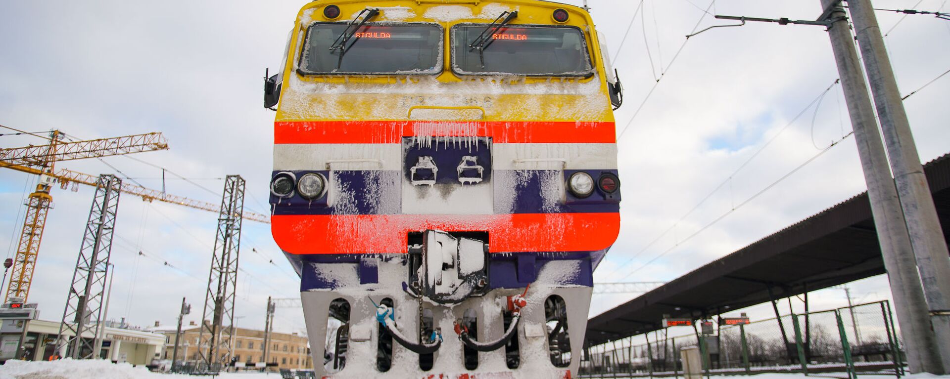 Эктропоезд АО Pasažieru vilciens  на Рижском железнодорожном вокзале - Sputnik Латвия, 1920, 21.03.2021