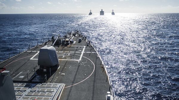 ASV Jūras kara spēku kuģi jūrā - Sputnik Latvija