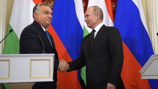 Встреча президента РФ В. Путина с премьер-министром Венгрии В. Орбаном - Sputnik Latvija